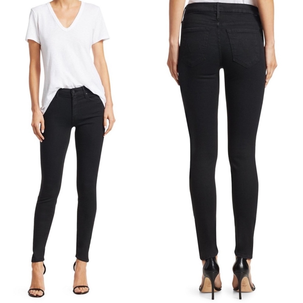 MOTHER The Looker Black Skinny Jeans Not Guilty 27